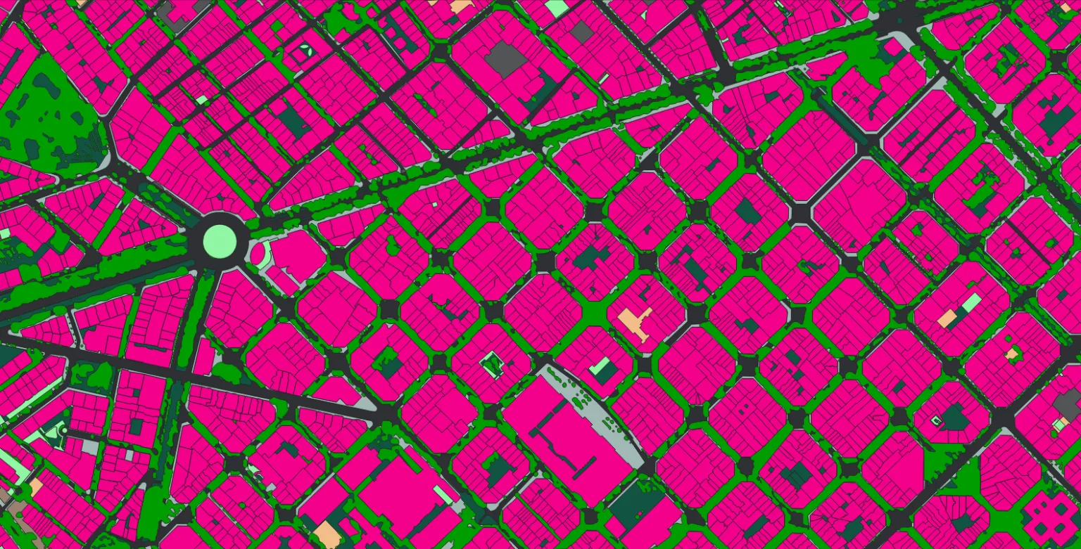 Barcelona junction — aerial imagery