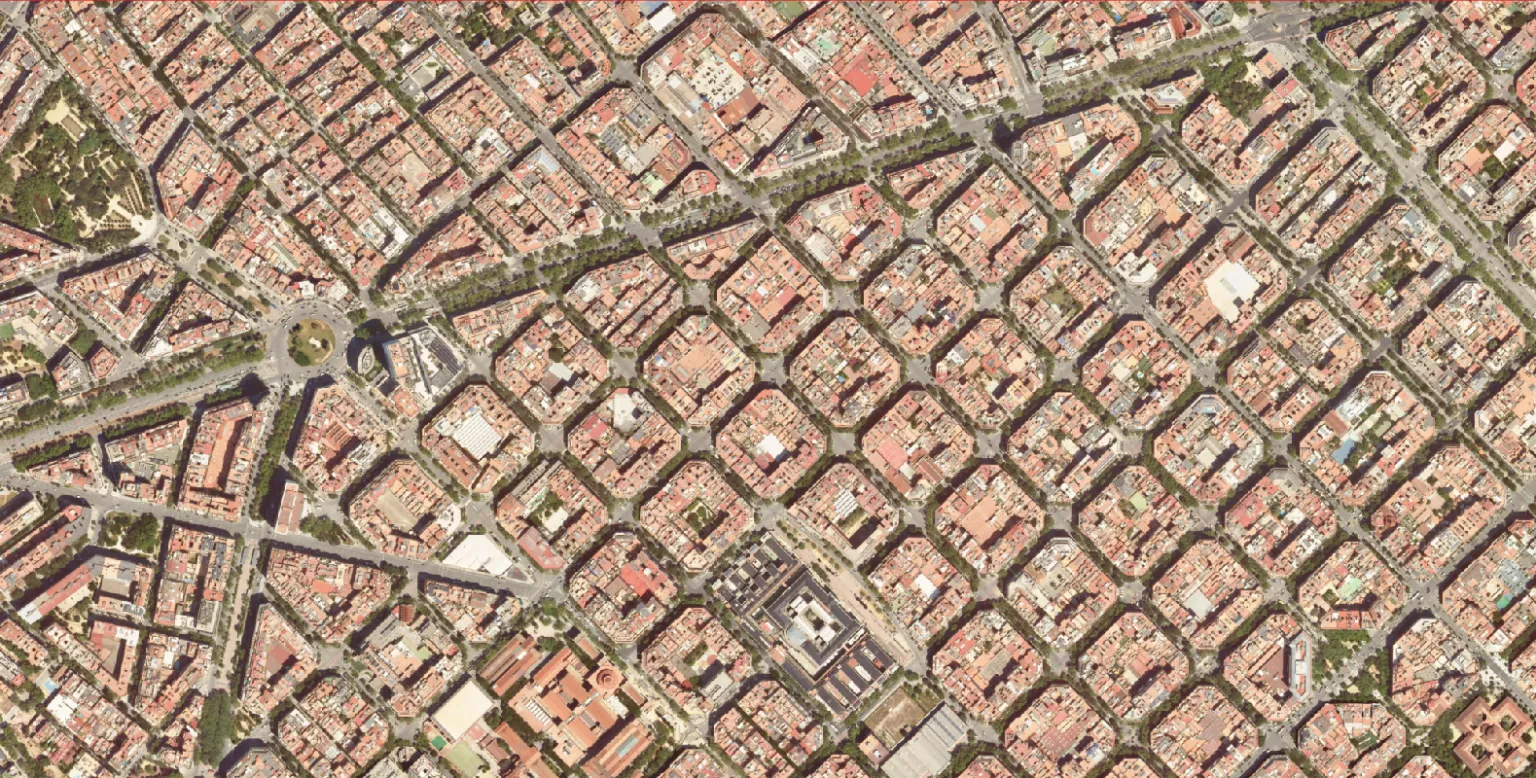 Barcelona junction — AI land-cover classification